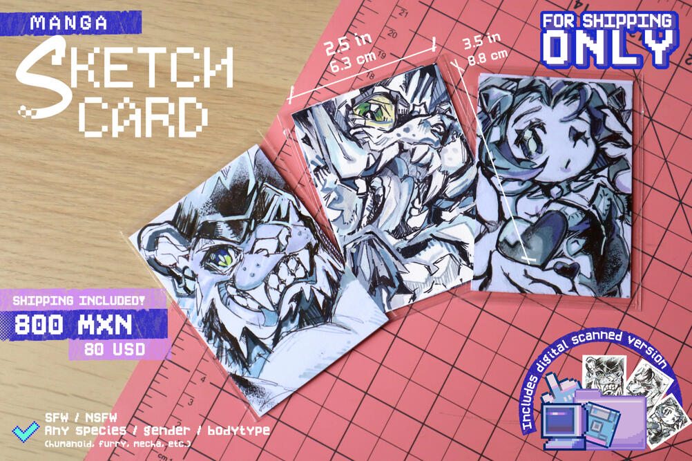 Sketchcard tipo manga