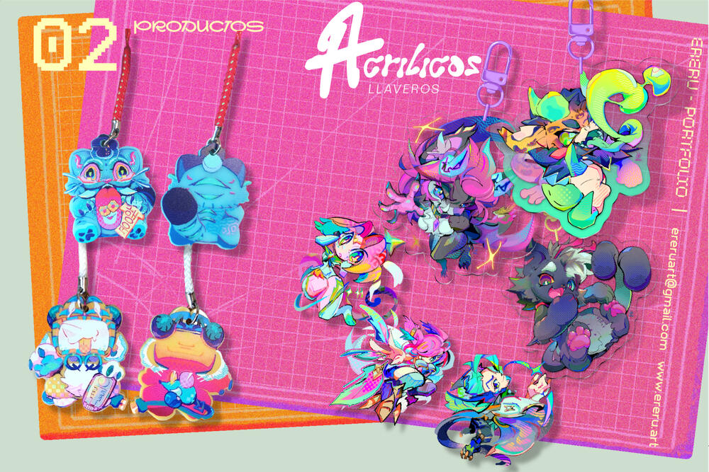 Productos diseñados - llaveros de acrilico y personalizados